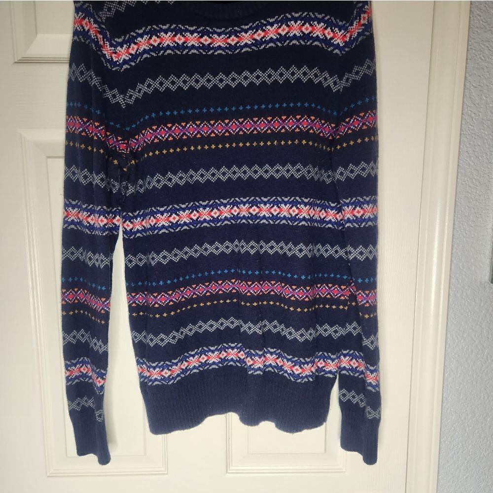 American EagleOutfitters L AthleticFit NavyBlue Mlticlrd Lngslvs Men’s Sweater - Picture 3 of 7